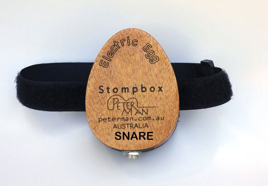 Egg stomp professional stomp box with jack output and snare sound - Peterman Acoustic Music Stompbox